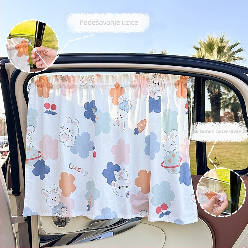 Auto sjenilo za sunce, prozirna tkanina, visići tip, univerzalna kompatibilnost, Blue Rain