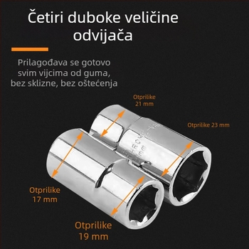 Težak L-tip socket ključ za automobile za gume, set alata od krom-vanadijevog čelika