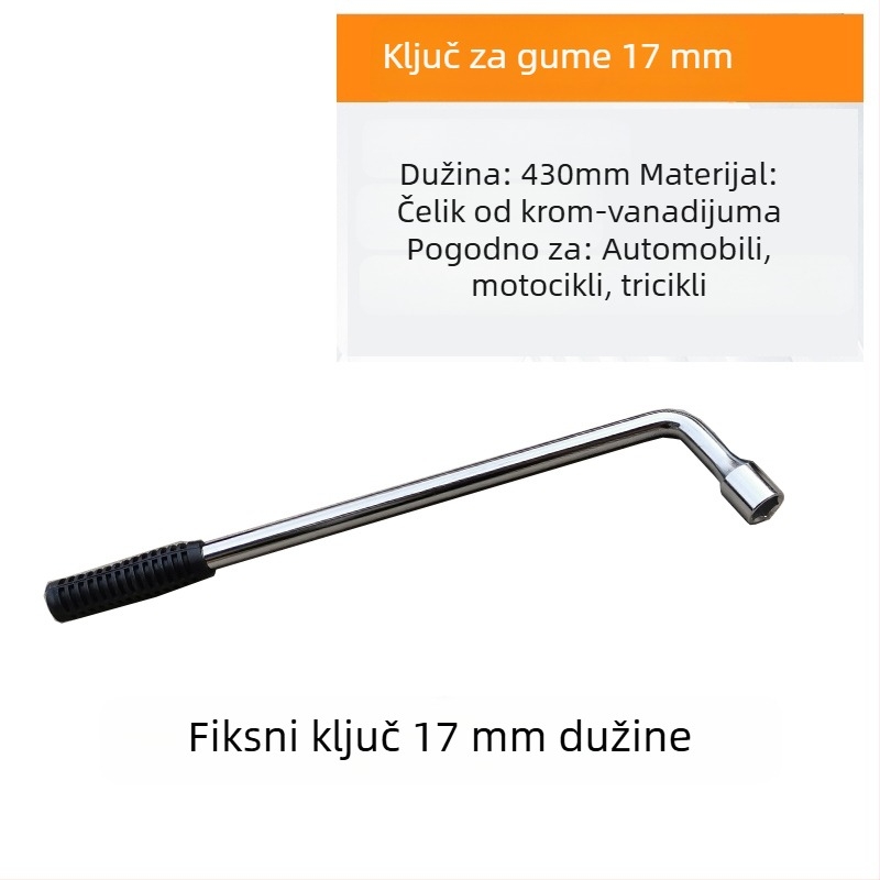 Težak L-tip socket ključ za automobile za gume, set alata od krom-vanadijevog čelika