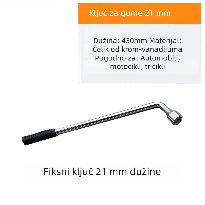 Težak L-tip socket ključ za automobile za gume, set alata od krom-vanadijevog čelika