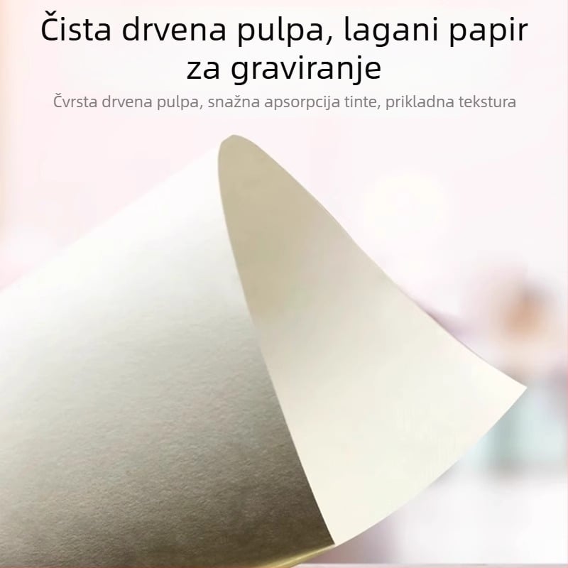 Rižin papir za drvorez, drveni vlakno, 50–70 g/m², pakiranje u plastičnoj vrećici, podrijetlo Jiangsu