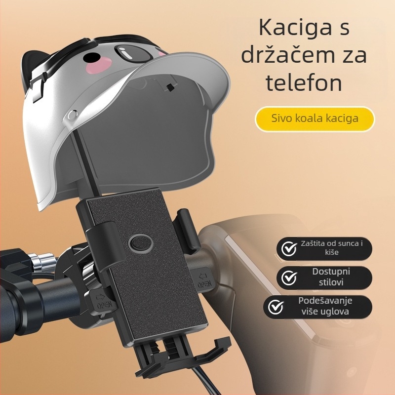 Držač za telefon za motocikl i električni bicikl – univerzalni, plastični, s mogućnošću prilagodbe