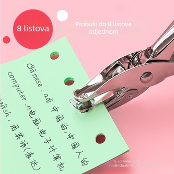 Kružni bušač rupa za papir i kartice, rupe 3 mm i 6 mm, alat za povezivanje bilježnica s listovima