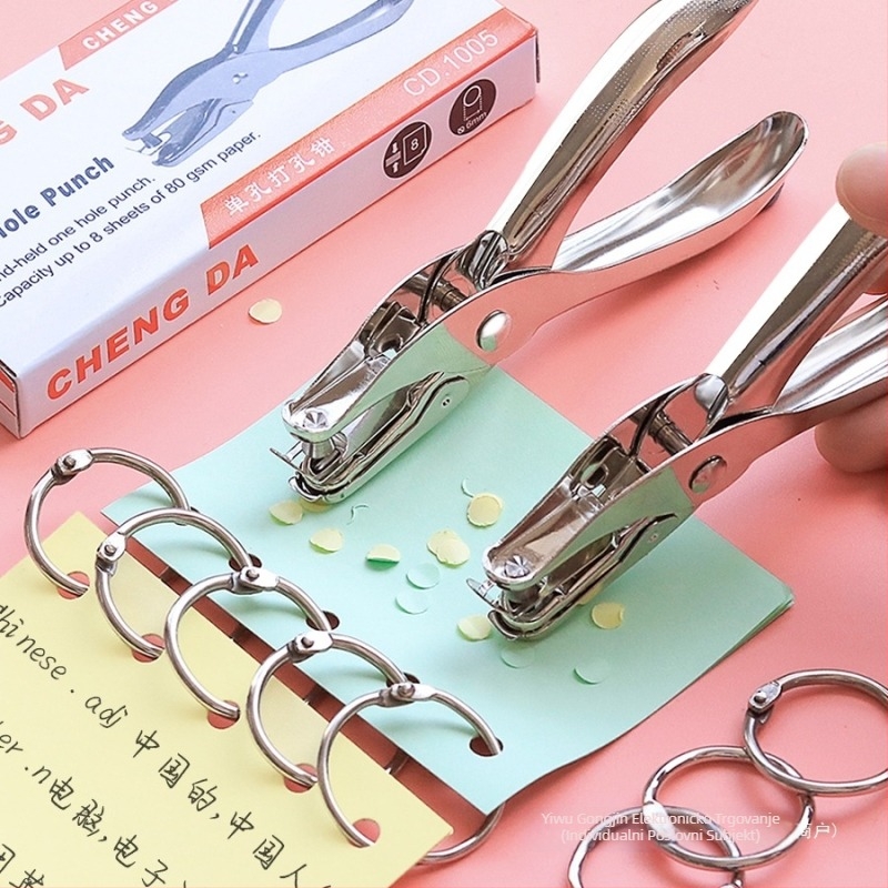 Kružni bušač rupa za papir i kartice, rupe 3 mm i 6 mm, alat za povezivanje bilježnica s listovima