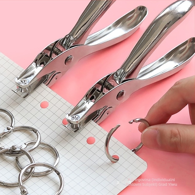 Kružni bušač rupa za papir i kartice, rupe 3 mm i 6 mm, alat za povezivanje bilježnica s listovima