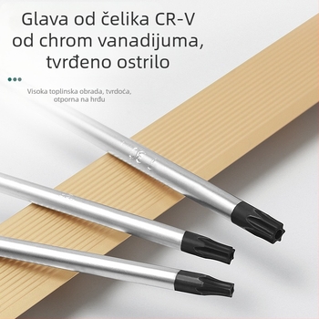 Produžni set Bitova odvijača s magnetnim vrhom — Torx (T5, T8, T27, T30) i šesterostranični bitovi, karbonska čelika