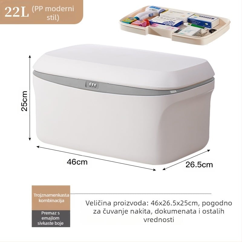 Kutija za skladištenje za auto, 38 L, model 985, prijenosna, bez ugradnje