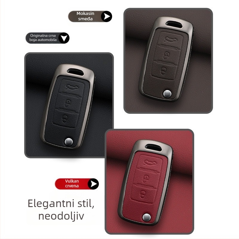 Kutija za ključeve automobila za Dongfeng Fengxing T5 i 23 modela: Lingzhi M5L, Jingyi X3, X5, X6, S50, SX6, CM7; koža od krave; poslovni stil; prilagodljivo