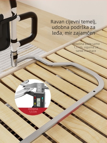 Posteljne bočne ograde bez ugradnje za starije osobe, 304 nehrđajućeg čelika, nebrendirano (304 nehrđajućeg čelika; bez ugradnje; nebrendirano; za starije osobe)