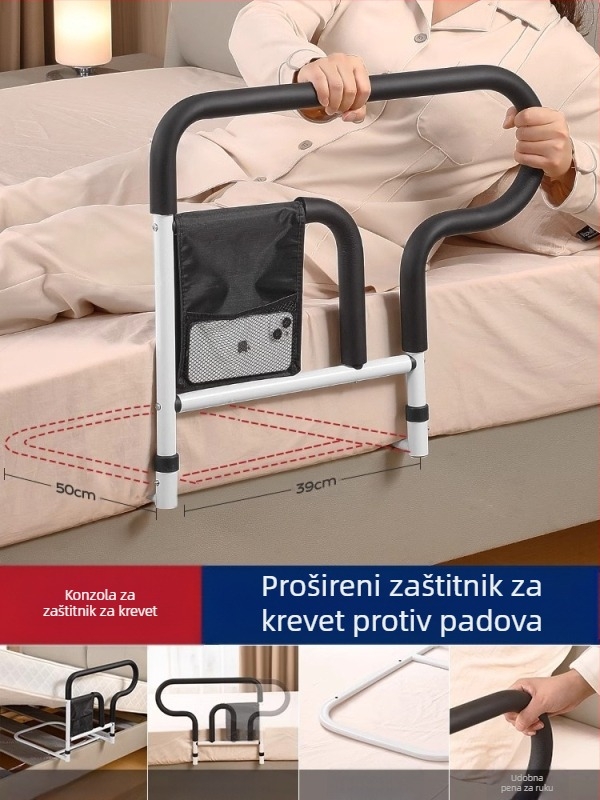 Posteljne bočne ograde bez ugradnje za starije osobe, 304 nehrđajućeg čelika, nebrendirano (304 nehrđajućeg čelika; bez ugradnje; nebrendirano; za starije osobe)