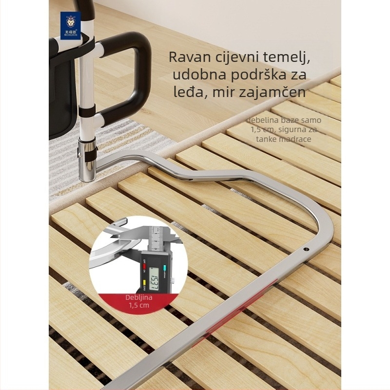 Posteljne bočne ograde bez ugradnje za starije osobe, 304 nehrđajućeg čelika, nebrendirano (304 nehrđajućeg čelika; bez ugradnje; nebrendirano; za starije osobe)