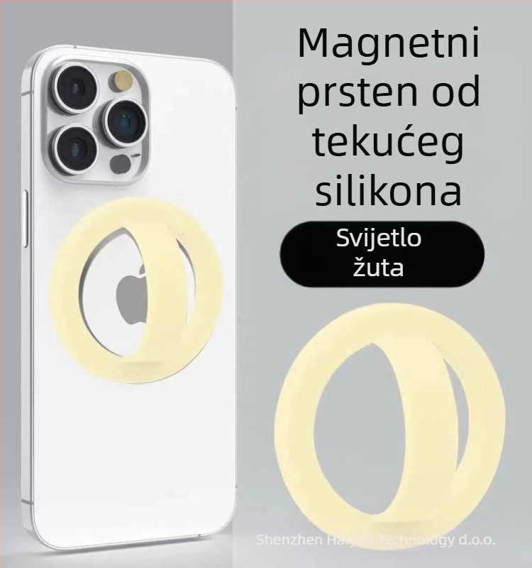 Magnetni prsten za telefon s MagSafe, univerzalni, metalni, snažan magnet, anti-klizni