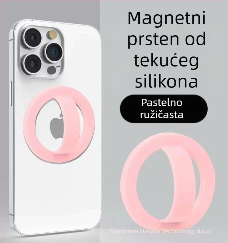 Magnetni prsten za telefon s MagSafe, univerzalni, metalni, snažan magnet, anti-klizni