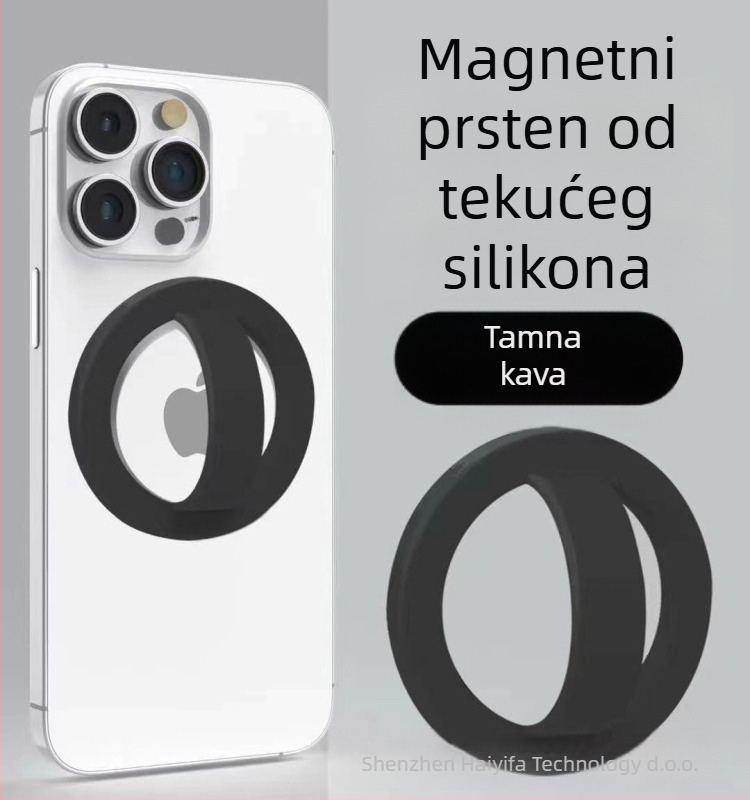 Magnetni prsten za telefon s MagSafe, univerzalni, metalni, snažan magnet, anti-klizni