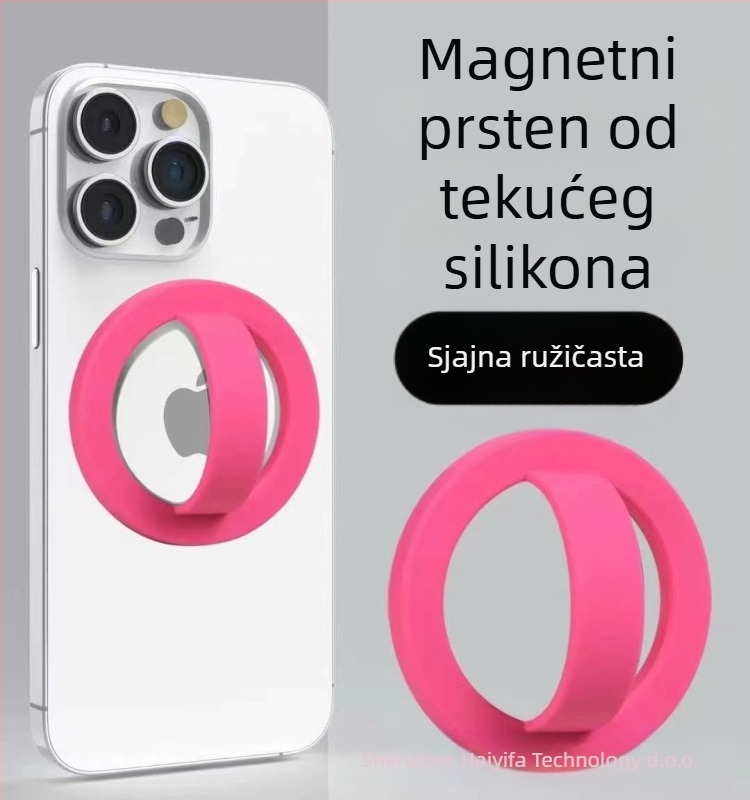 Magnetni prsten za telefon s MagSafe, univerzalni, metalni, snažan magnet, anti-klizni