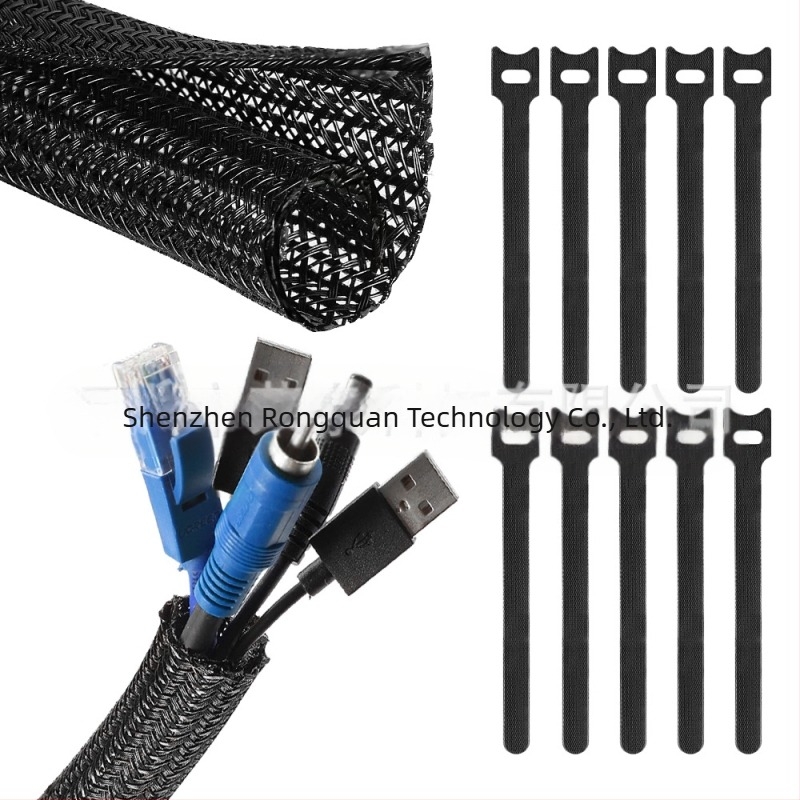 Upravljač za kabelske vješanje na stol – Kombinirani set, materijali: TPR, diving material, TPE, nylon, silica gel; pogodno za podatkovne kabele