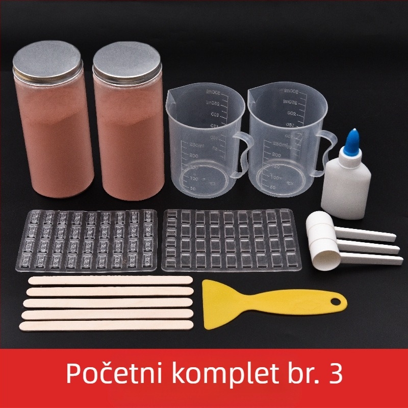 Set alata za pjeskovnu ploču s kalupima za modele mini cigli; neelektrični, jednofunkcionalni, pogodno za djecu 0-3 godine