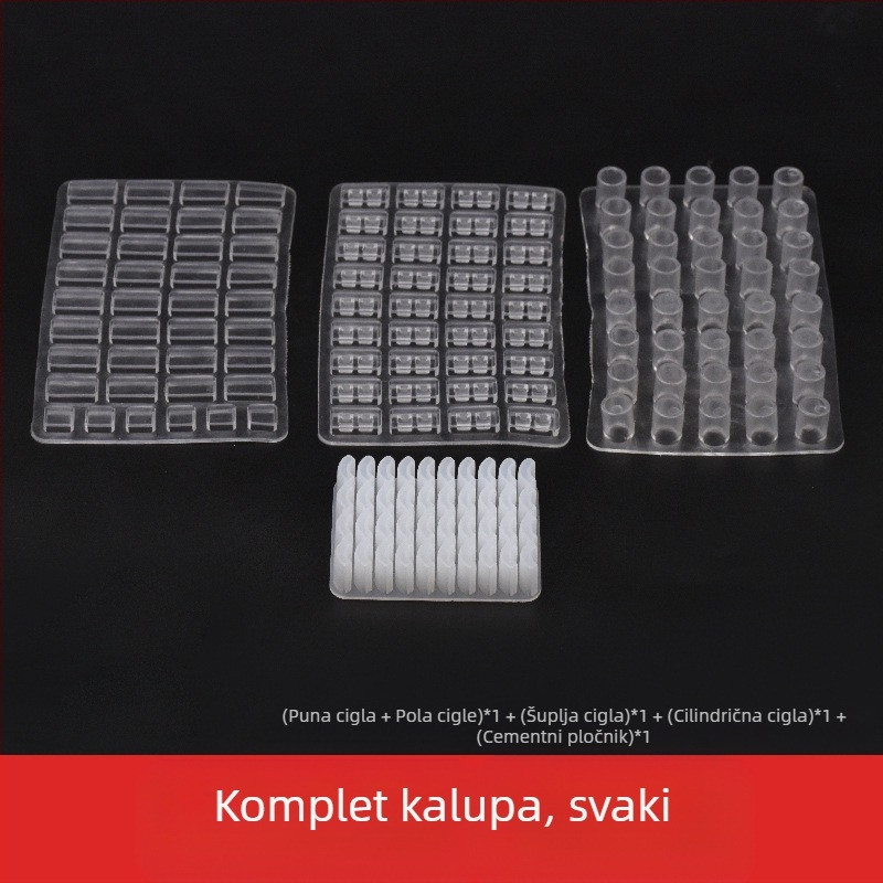 Set alata za pjeskovnu ploču s kalupima za modele mini cigli; neelektrični, jednofunkcionalni, pogodno za djecu 0-3 godine