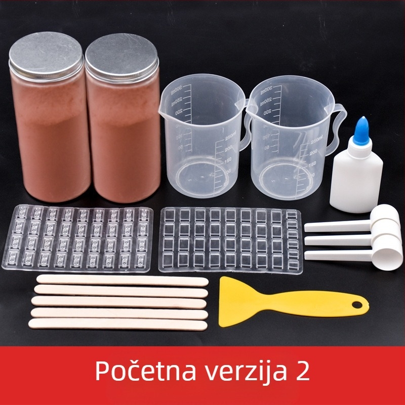 Set alata za pjeskovnu ploču s kalupima za modele mini cigli; neelektrični, jednofunkcionalni, pogodno za djecu 0-3 godine