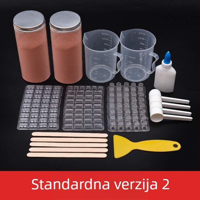 Set alata za pjeskovnu ploču s kalupima za modele mini cigli; neelektrični, jednofunkcionalni, pogodno za djecu 0-3 godine