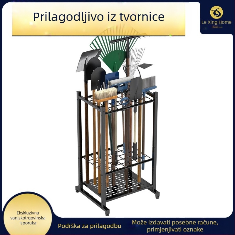Prijenosni metalni regal za alat s kotačićima, 3 etaže, podni stalak, paket od 2 komada