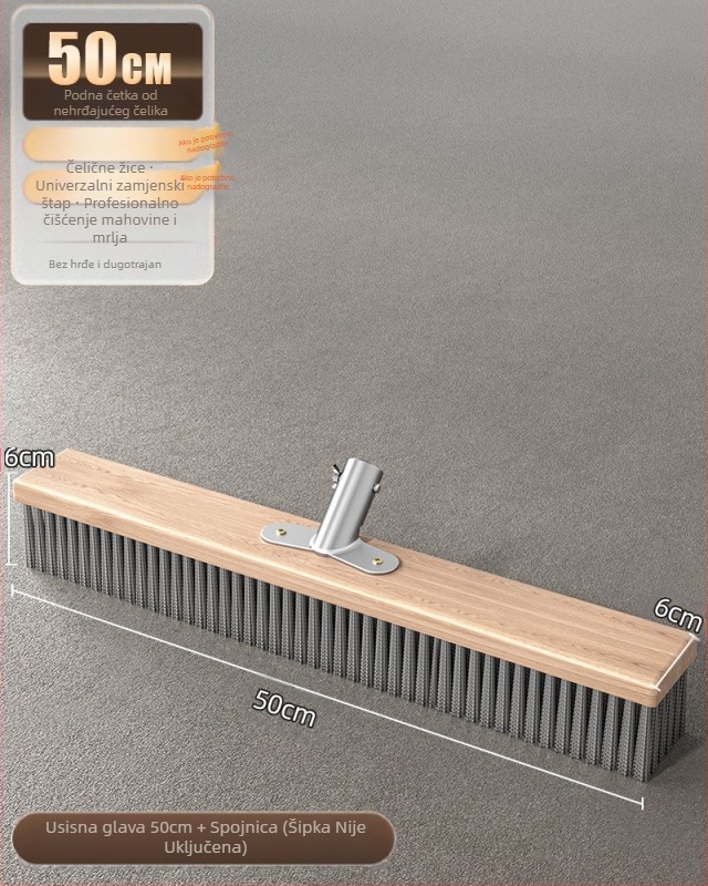 Četka za pod od nehrđajućeg čelika s dugim držalom za vanjsko uklanjanje mahovine
