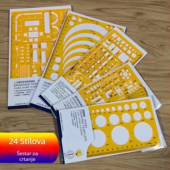 Šablona ravnalo za crtanje krivulja i kružnica - jinsihou, materijal: K ljepilo, uvoz: Ne, IP dozvola: Ne