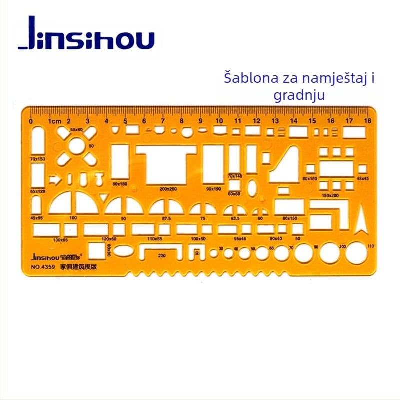 Šablona ravnalo za crtanje krivulja i kružnica - jinsihou, materijal: K ljepilo, uvoz: Ne, IP dozvola: Ne