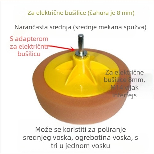 6-inčni komplet za poliranje automobila sa spužvastim kotačima i diskovima za nanošenje voska – Marka: Other; Tip: Other; Opseg primjene: Other; Serija: Other