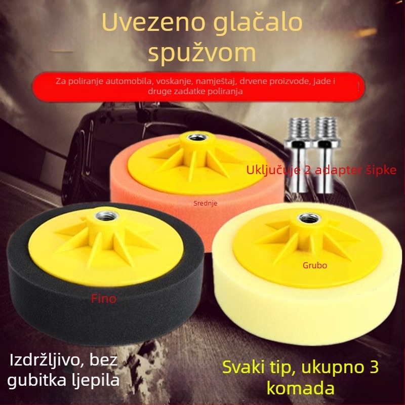 6-inčni komplet za poliranje automobila sa spužvastim kotačima i diskovima za nanošenje voska – Marka: Other; Tip: Other; Opseg primjene: Other; Serija: Other