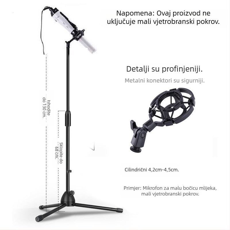 JALASON Univerzalni podni stalak za terahertz terapijski uređaj s otpornim okvirom i držačem za mobitel i mikrofon