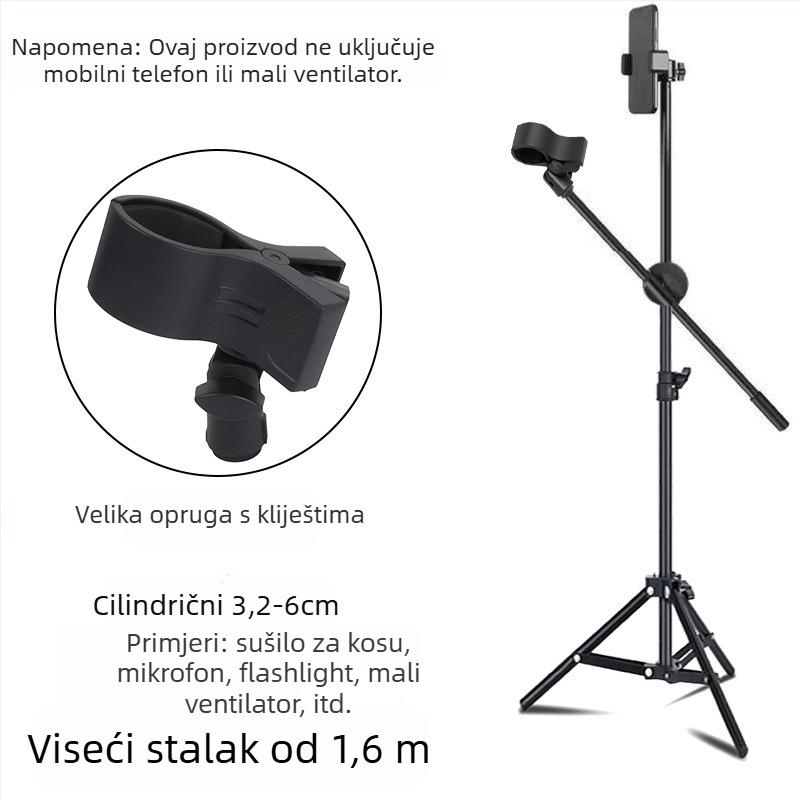 JALASON Univerzalni podni stalak za terahertz terapijski uređaj s otpornim okvirom i držačem za mobitel i mikrofon