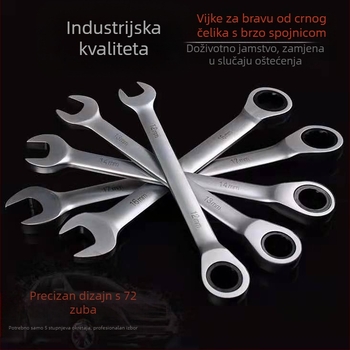 Dvostruki račnički ključ, kromiranje, krom-vanadijev čelik, težina 0.7