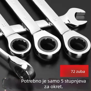 Dvostruki račnički ključ, kromiranje, krom-vanadijev čelik, težina 0.7