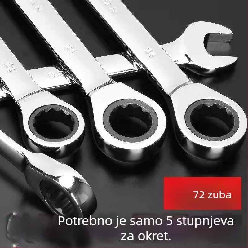 Dvostruki račnički ključ, kromiranje, krom-vanadijev čelik, težina 0.7