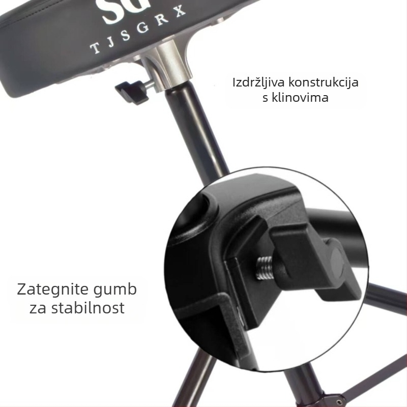 Stolica za bubnjeve, rotirajuća, debela verzija za odrasle i djecu, željezna konstrukcija, dodatak zapadnim udarnim instrumentima