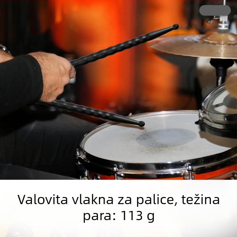 Palica za bubnjeve od karbonskih vlakana, model 5A, za bubnjeve, pakiranje u plastičnu vrećicu