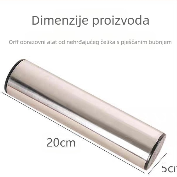 Nehrđajući čelični instrument od pijeska – metalna pijesak cijev za bend udaraljke – pratnja za gitaru