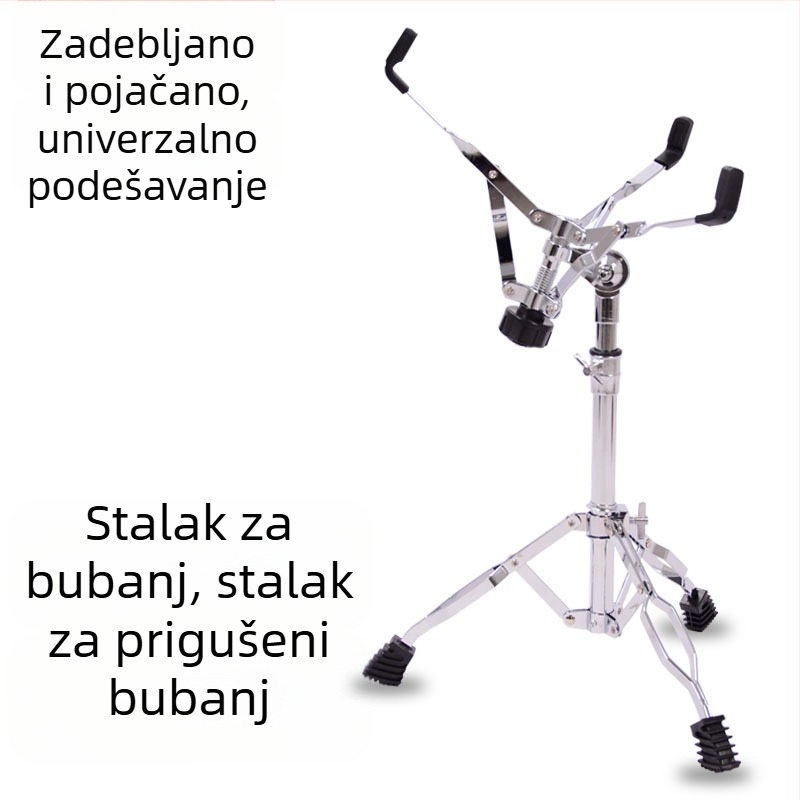 Sklopiva nosač snare bubnja s dvostrukim nogama, za 10–12 inčnih bubnjeva – dodatak za bubnjarski set