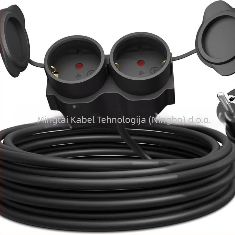 MT Y-oblik produžni kabel s dva utikača, vanjska vodootpornost, PVC omot, CE certifikat, 3C 2011010101472172