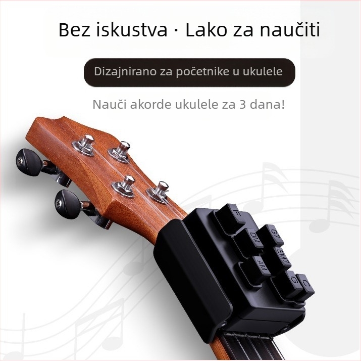 Pomoć za akorde ukulele — način lakog vježbanja, okretanje žica jednim klikom, Xinrun