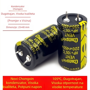Changxin dugotrajni elektrolitski kondenzator 450V 220µF za napajanje