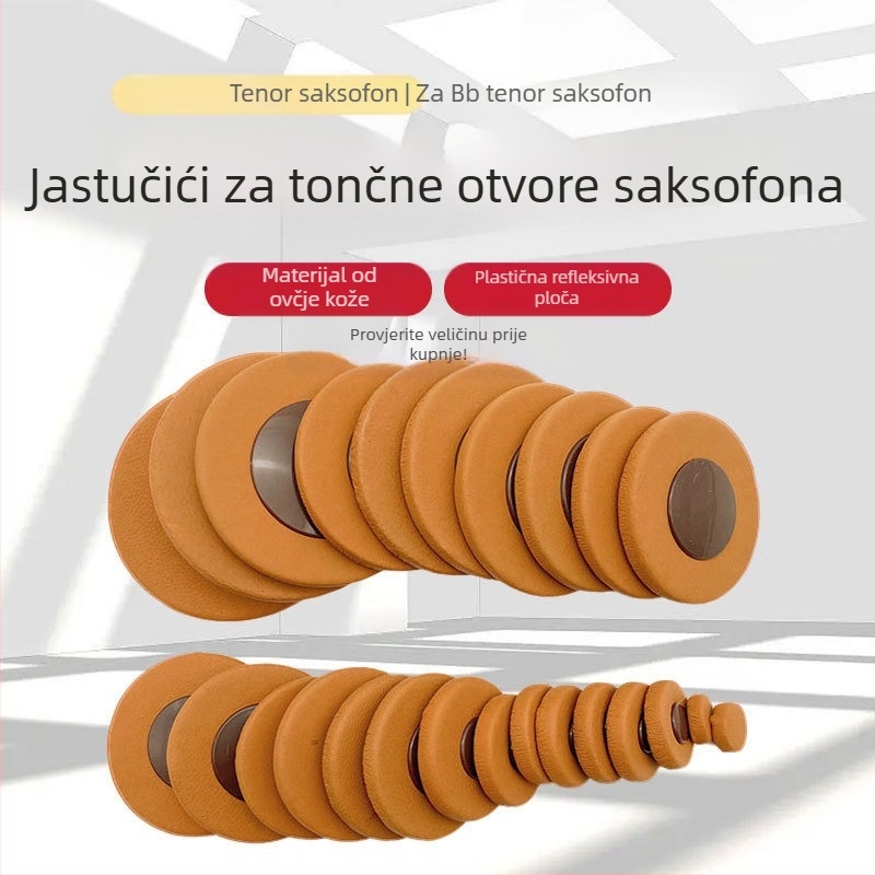 Saxofon set pločica za tonovne otvore – ovčja koža, Model 01, Ziplex vrećica pakiranje