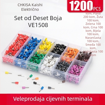 Kaiser VE1508 terminalni set za kabelske i žice, kombinirani set od 1200 komada