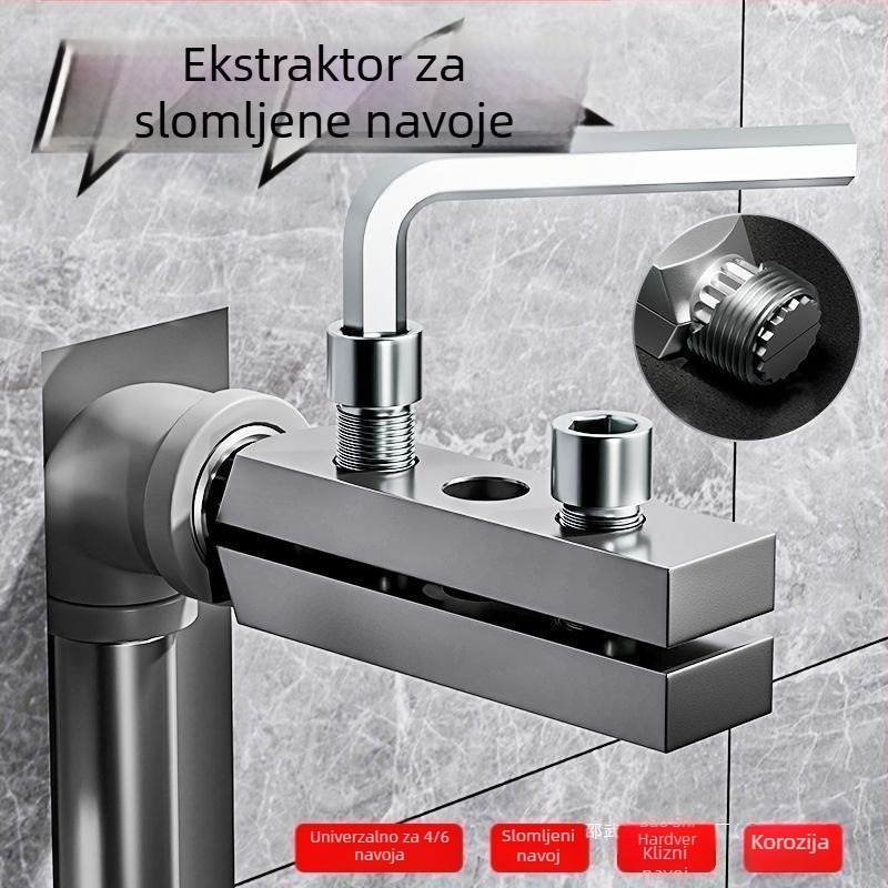 Alat za popravak slavine - kutni ventil, izdvajanje navoja, radovi na cijevima (Kod proizvoda: Other; Model: Other; Opseg primjene: Građevinarstvo)