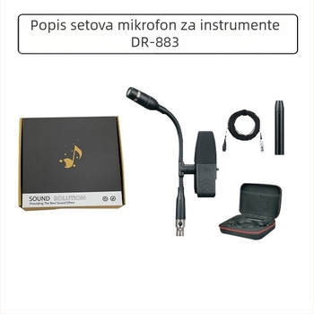 Bežični kondenzator mikrofon za glazbene instrumente: saksofon, rog i truba — Dr.MIC/teacher Mai; usmjerenje u obliku srca; SNR ≥85 dB