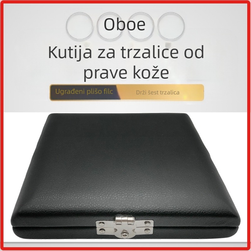 Kutija za obou s kapacitetom šest reznja, kožna prijenosna torba za pohranu