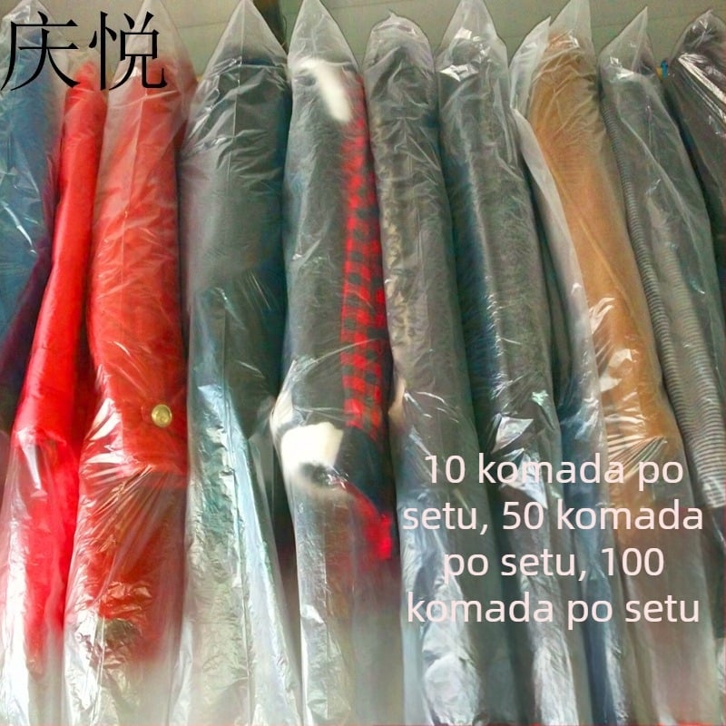 Prozirna PE torba za odjeću za kostim — viseća torba, zaštita od prašine i vlage