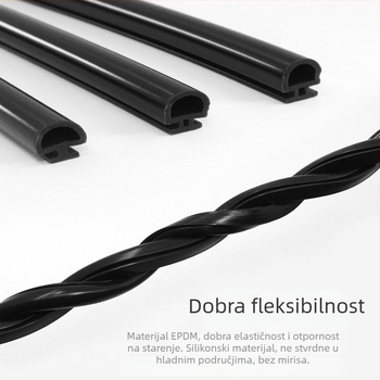 Brtvni trak za vrata i prozore od aluminijske legure s EPDM gumom, tip 50 broken-bridge, otporan na vjetar, zvučna izolacija, vodonepropusnost, otporan na prašinu, prilagođeno nacrtima