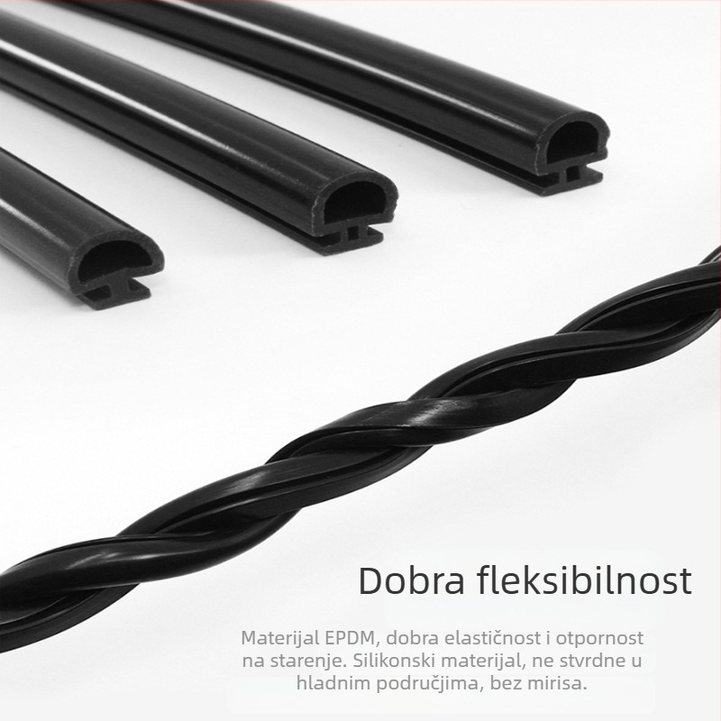 Brtvni trak za vrata i prozore od aluminijske legure s EPDM gumom, tip 50 broken-bridge, otporan na vjetar, zvučna izolacija, vodonepropusnost, otporan na prašinu, prilagođeno nacrtima